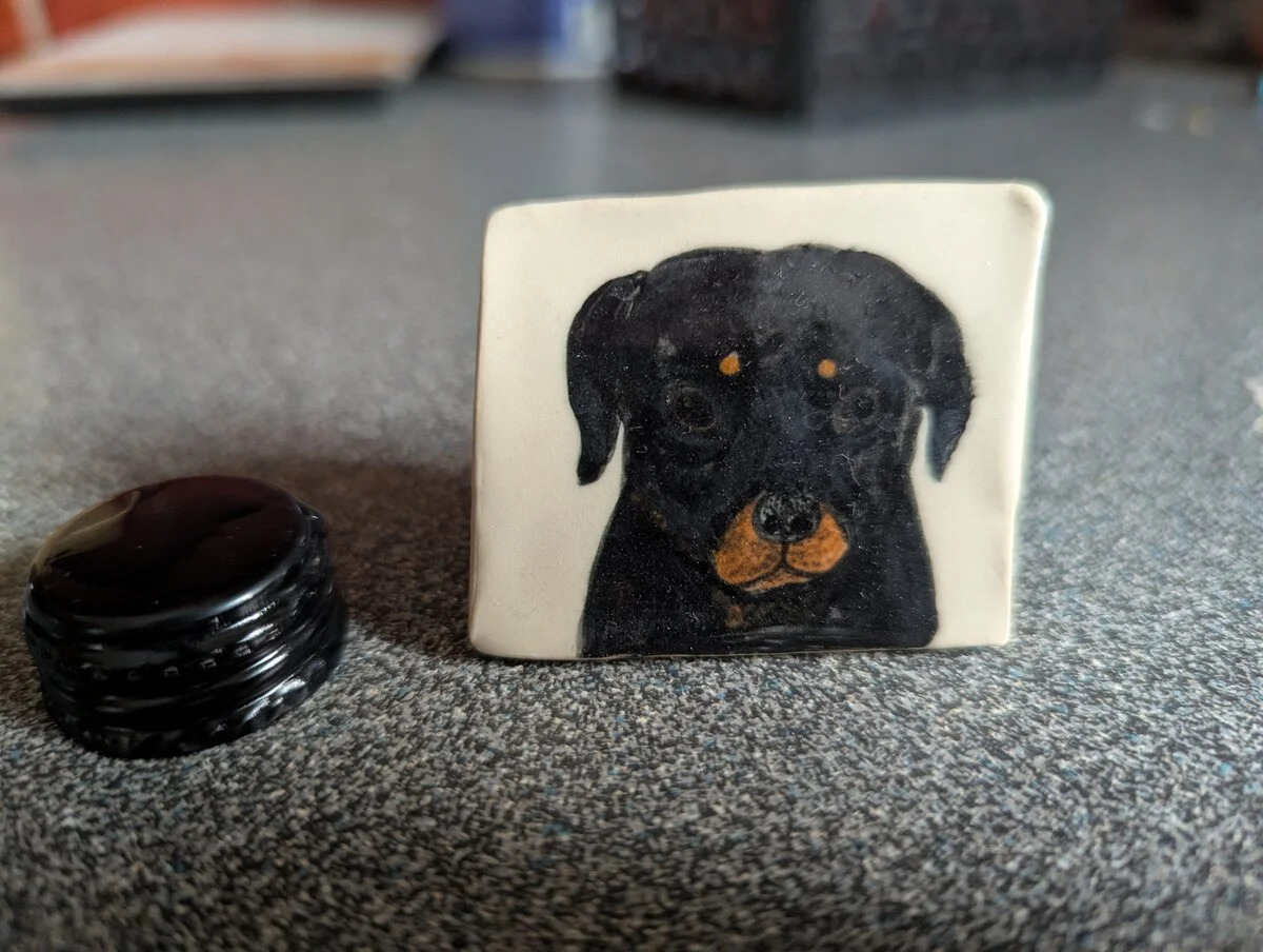 Handmade ceramic portrait